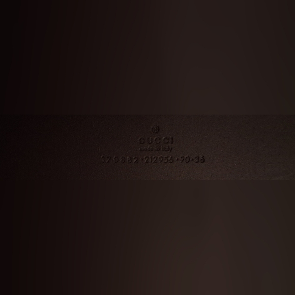 EUC Gucci Stripe Black Leather & Gold Tone Unisex Casual Everyday Prep Belt 39in - Picture 7 of 7